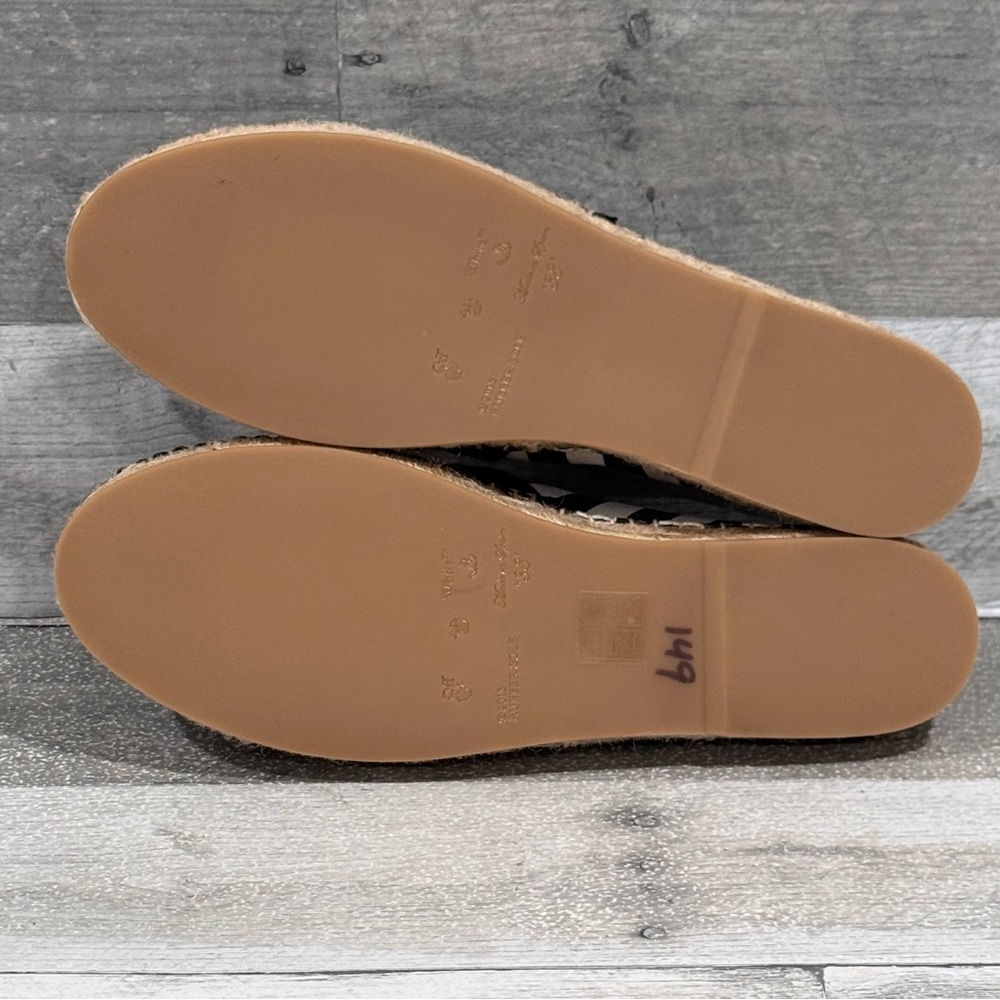 OFF-WHITE Women's Striped Canvas Espadrilles - Black / White - Sz - 7.5.US/38.EU - Picture 8 of 8